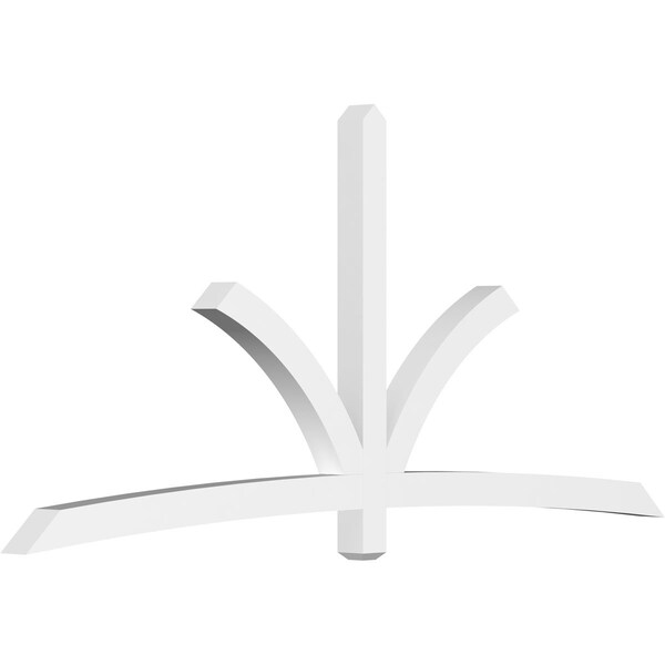Ekena Millwork Davenport Architectural Grade PVC Gable Bracket, 108"W x 49 1/2"H x 4"D x 4"F, 11/12 Pitch GBP108X50X0404DAV00 - main